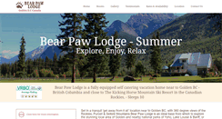 Desktop Screenshot of bearpaw-lodge.com