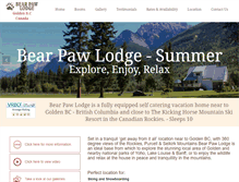 Tablet Screenshot of bearpaw-lodge.com